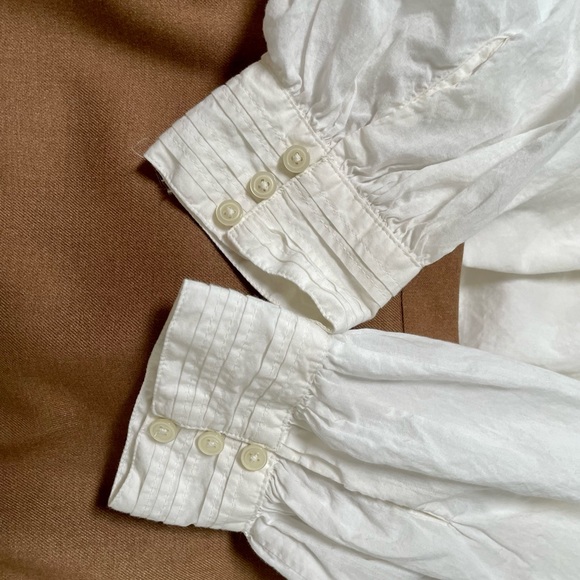 Madewell Ivory Cotton Prairie Blouse - Picture 8 of 11